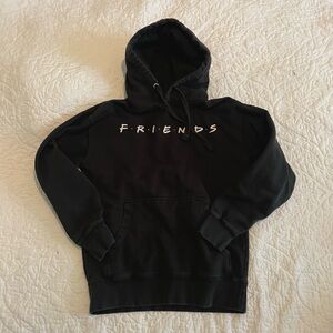 Black FRIENDS TV Series Show Long Sleeve Hoodie XSmall Small